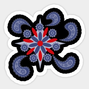 Fantasy flowers and leaves Sticker